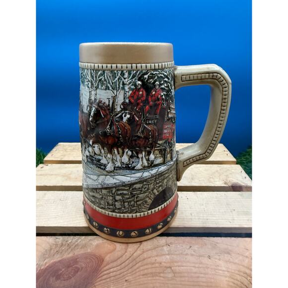 Ceramante Other - 1988 Ceramarte Budweiser Clydesdale Stein-Made Brazil-Collector Series